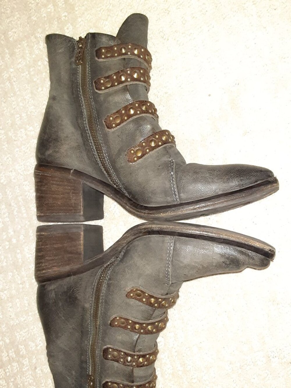 A.S.98 Frankie Boot in Vintage Matte Smoke * Size 10 (41) * EUC * Supple Leather
